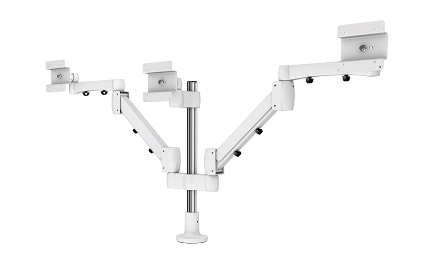 Těžký trojitý držák monitoru, výška sloupku 400 mm